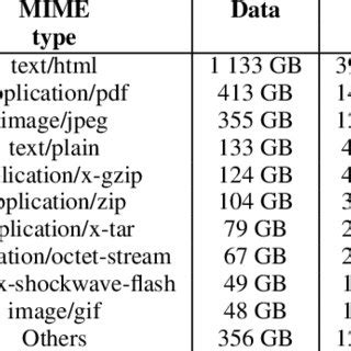 Common MIME types .